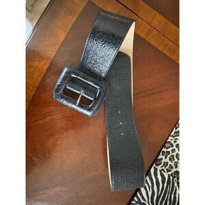 LeatherRock Pebble Patent Leather Belt #6656 Ladies 30